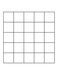 5 by 5 grid